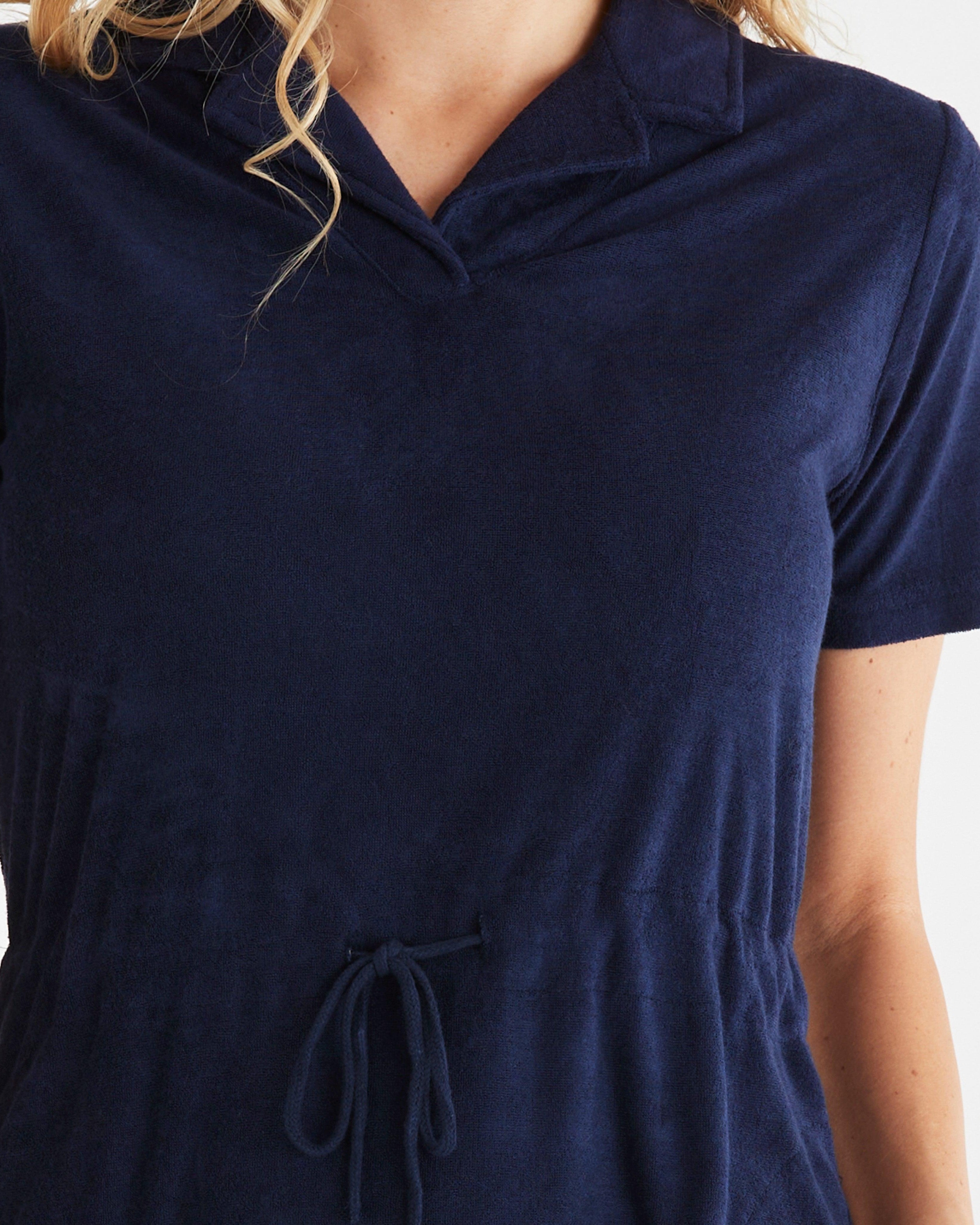 Damella Frotté Klänning Bambu Navy - Härliga Under