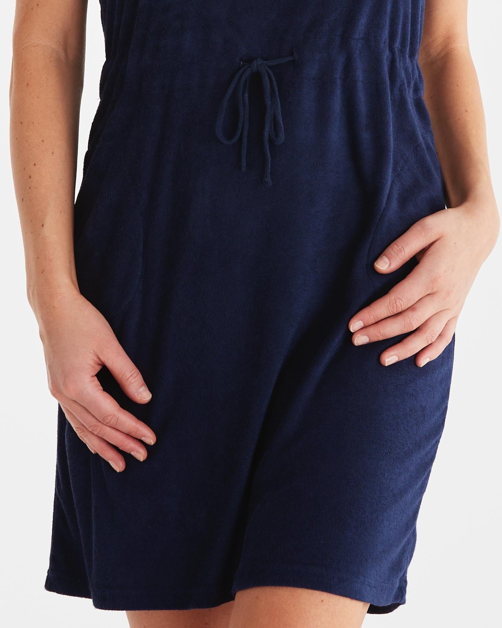 Damella Frotté Klänning Bambu Navy - Härliga Under