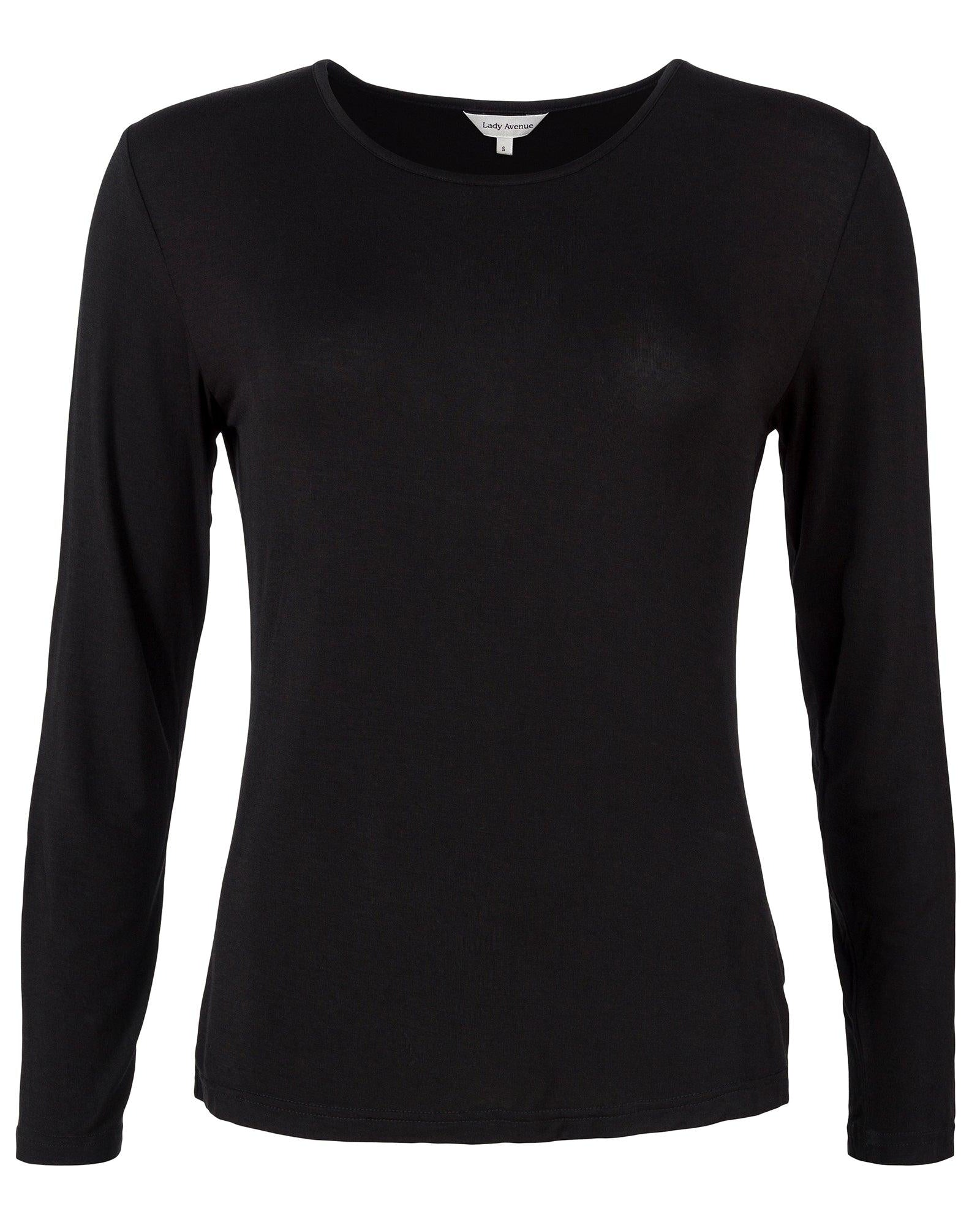 Lady Avenue T-shirt Lång Ärm Black Bambu - Härliga Under