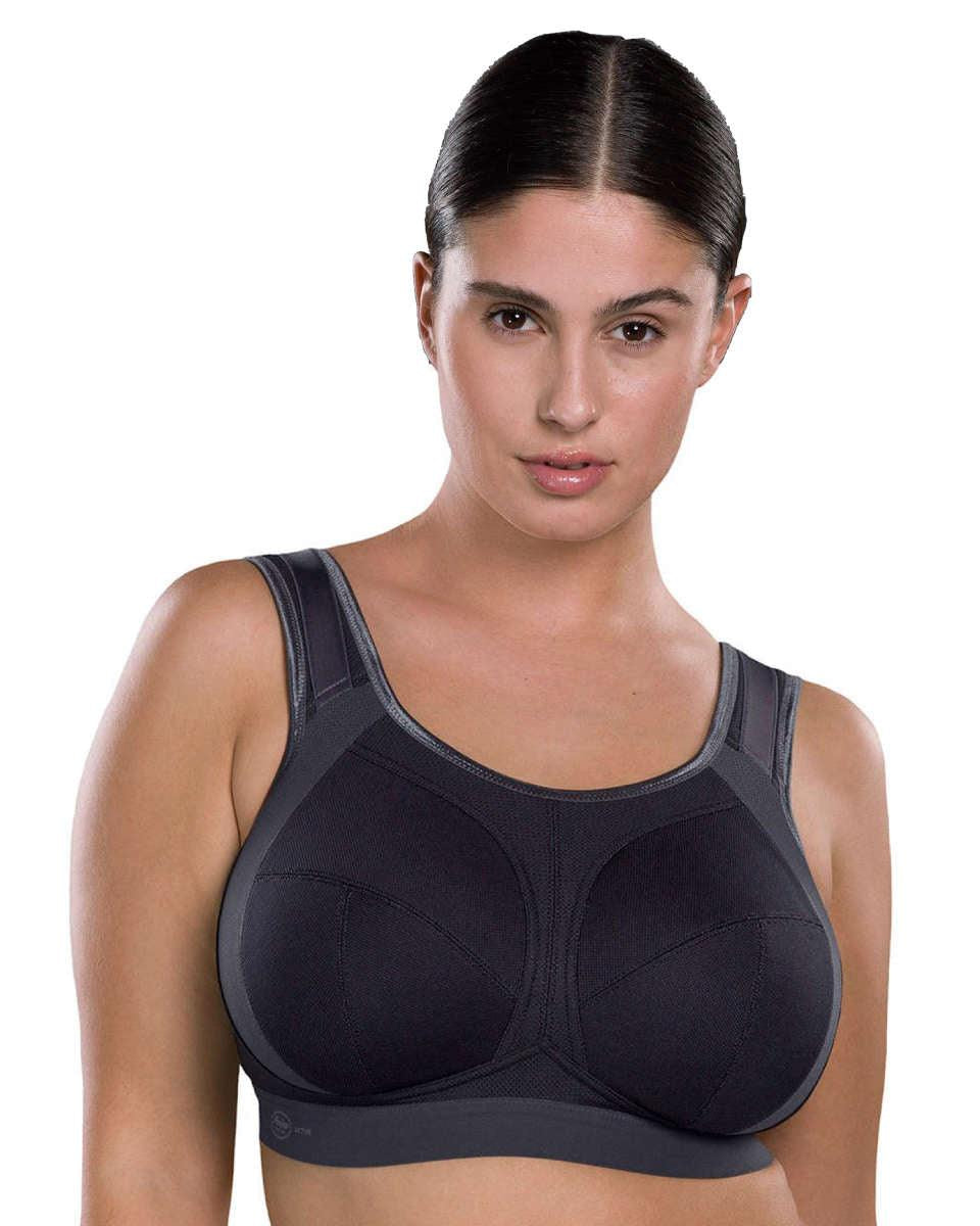 Anita Sport-BH +Plus Extreme Controle Svart Grå - Härliga Under