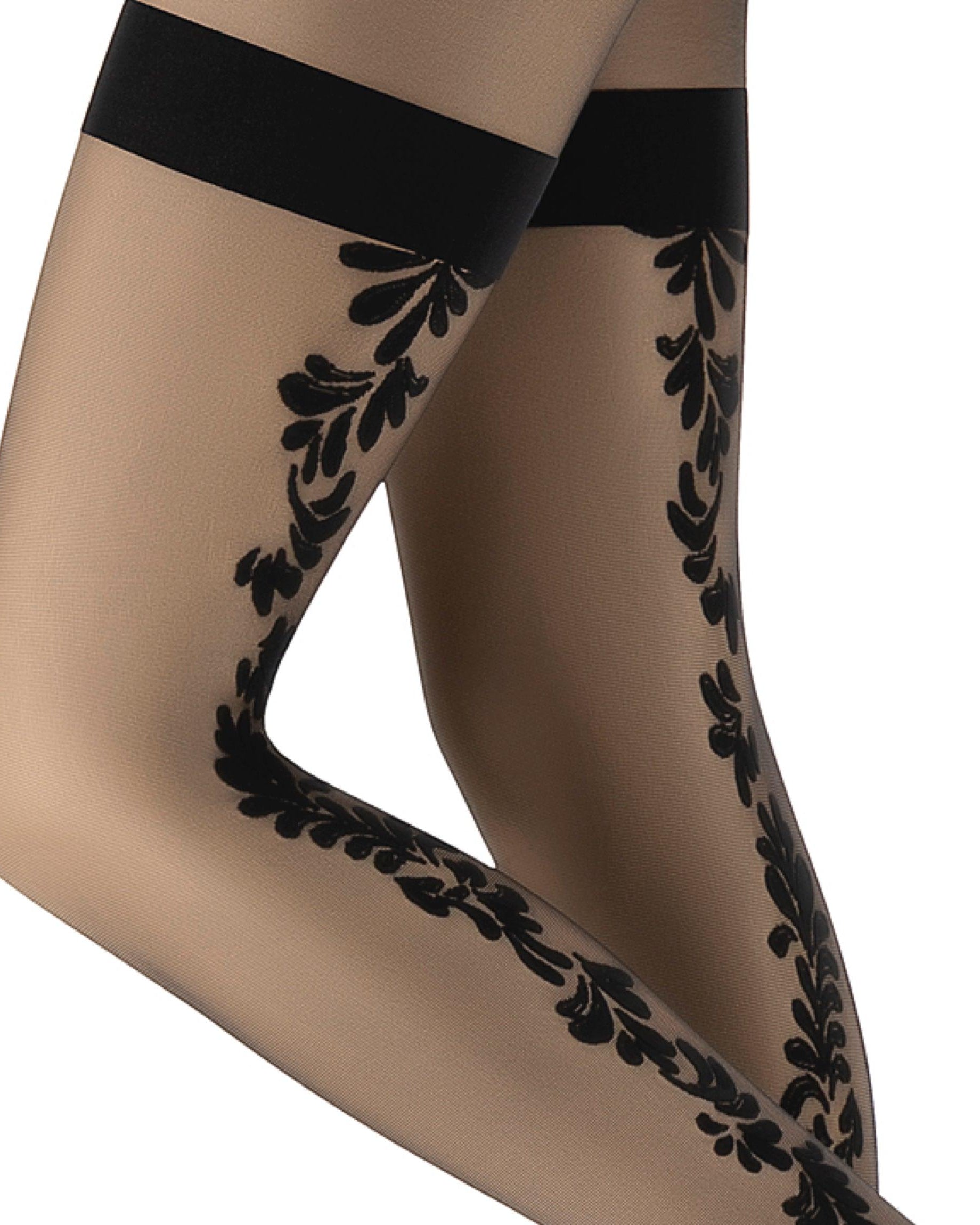 Oroblu Strumpbyxa Black 20 Flower Back - Härliga Under