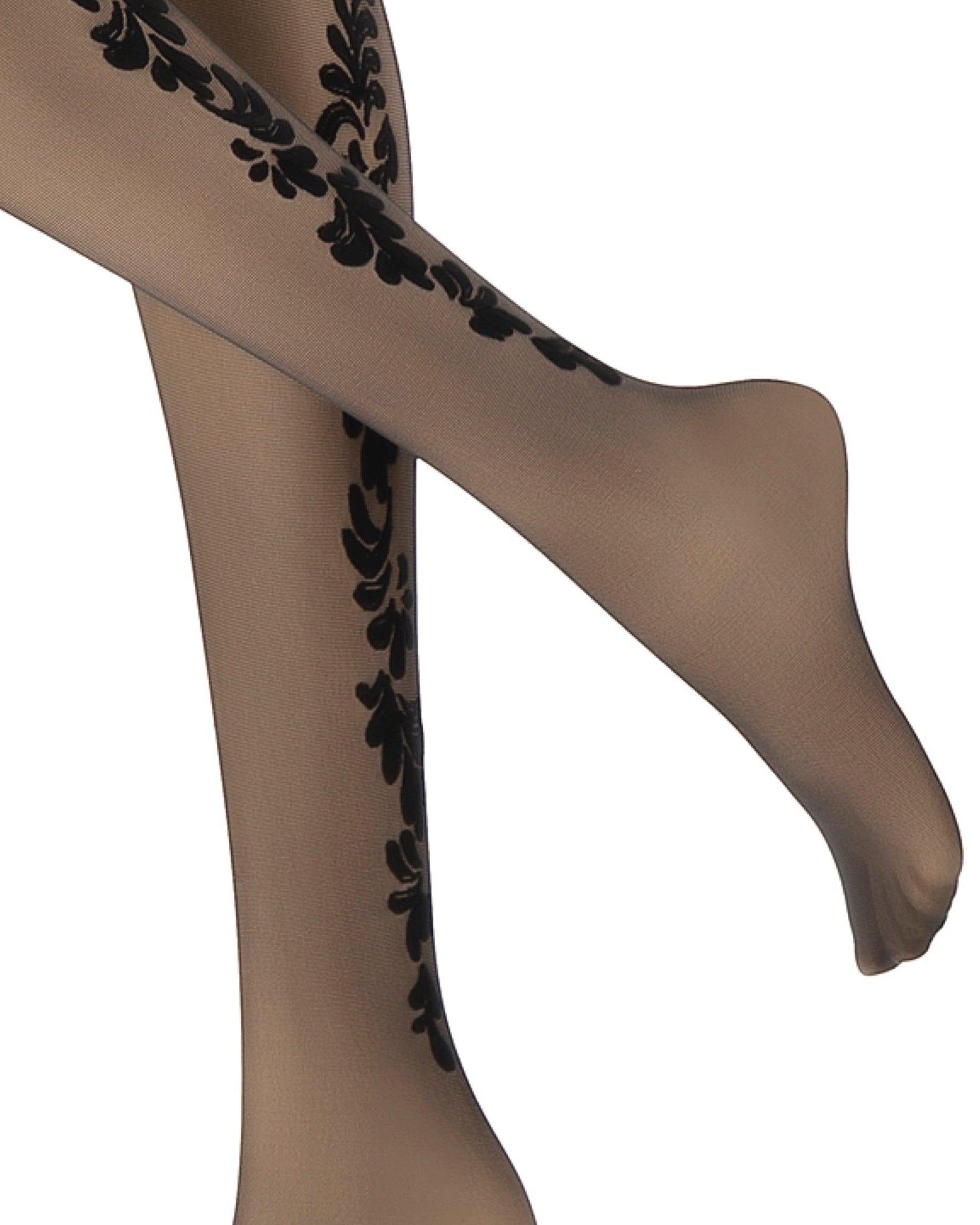 Oroblu Strumpbyxa Black 20 Flower Back - Härliga Under
