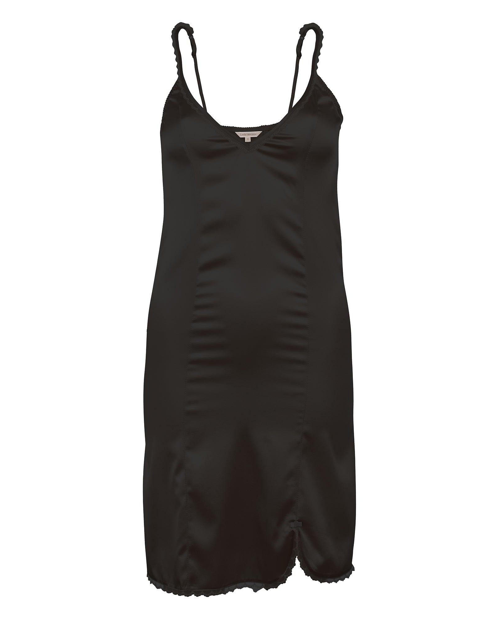 Lady Avenue Silk Stretch Slip Black - Härliga Under