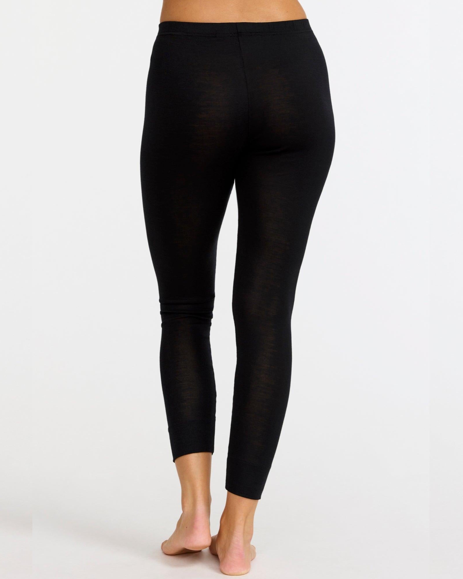 Damella Leggings Ull/Silke Svart - Härliga Under