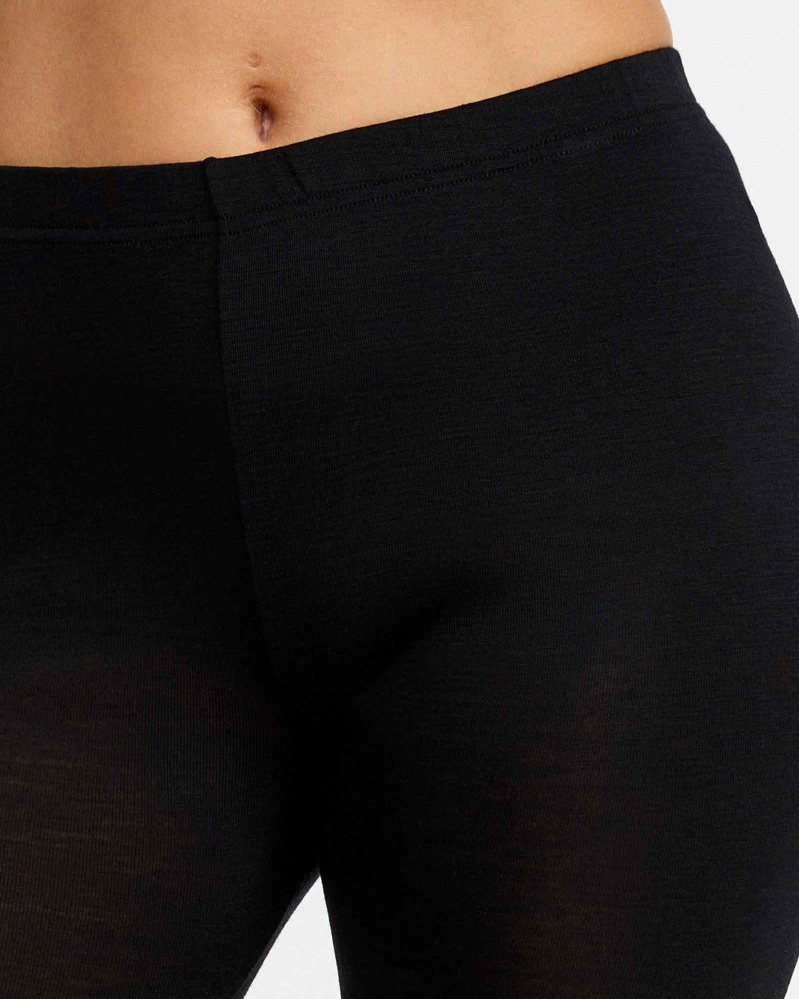 Damella Leggings Ull/Silke Svart - Härliga Under