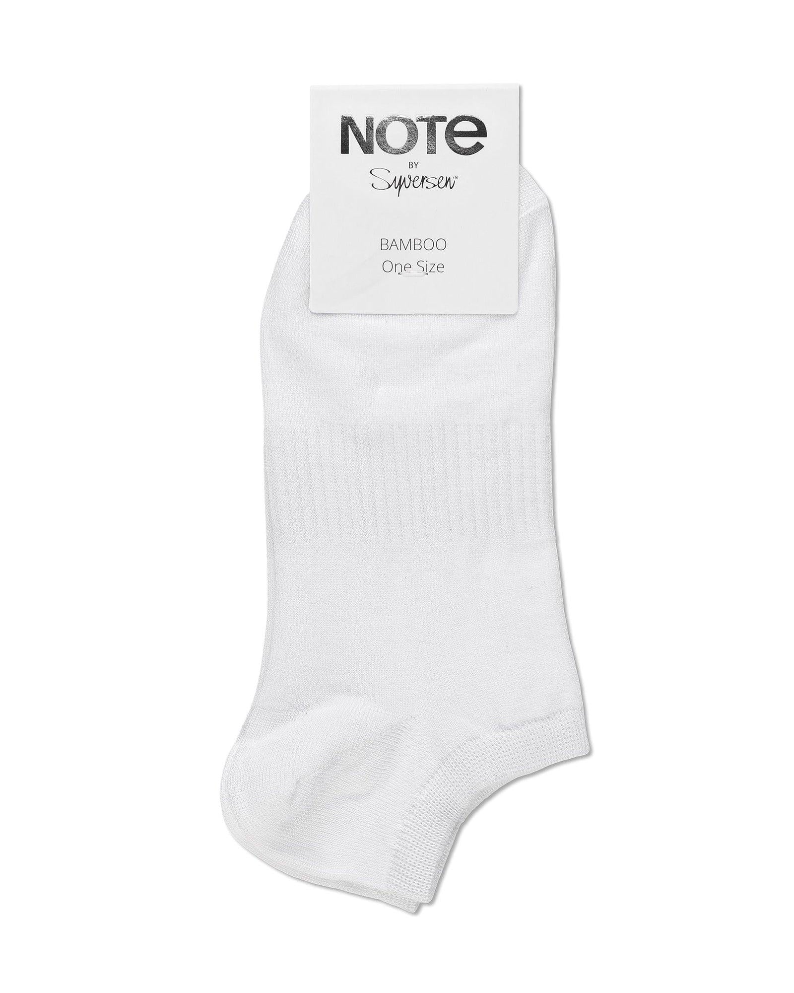 Note Sneaker Strumpor Bambu Vit One Size, 36-41 - Härliga Under