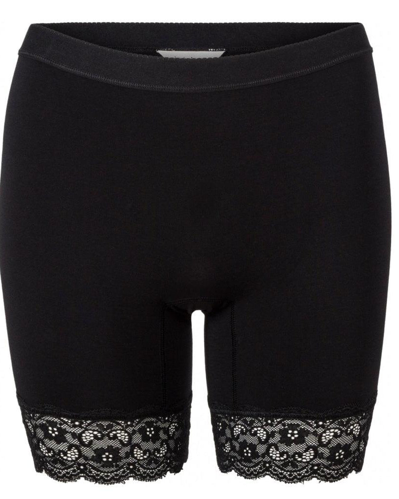 Lady Avenue Shortstrosor Med Spetskant Black Bambu - Härliga Under