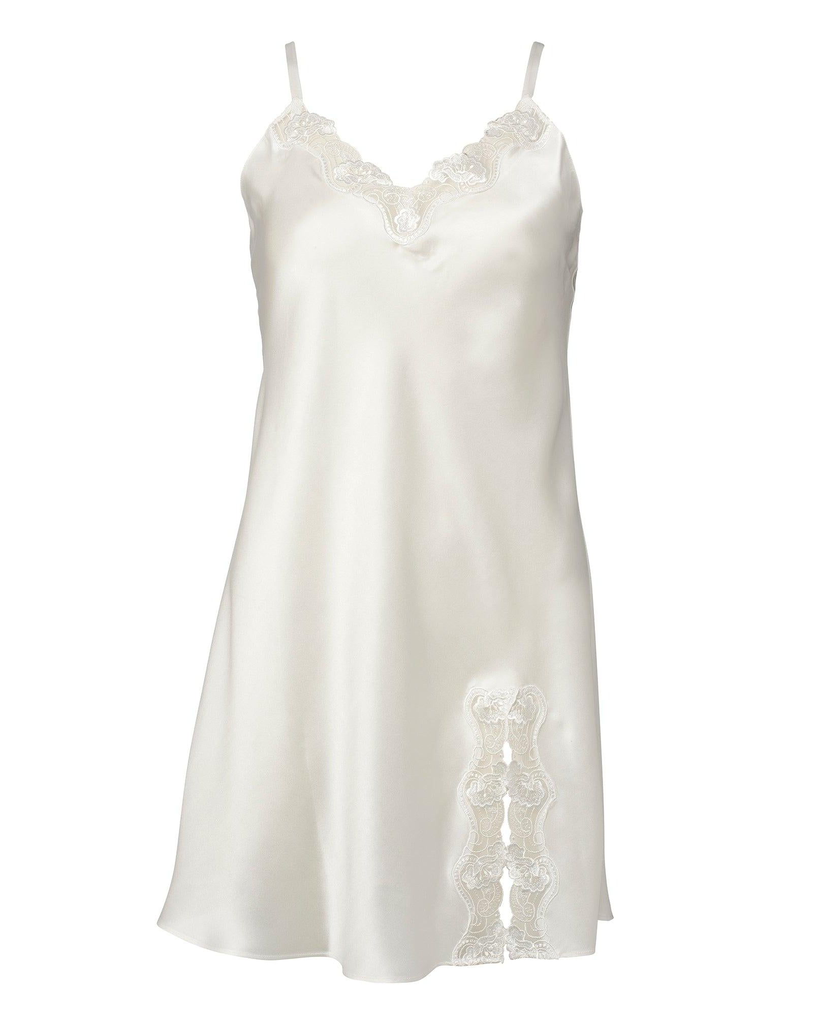 Lady Avenue Slip Dress Pure Silk Off-white - Härliga Under