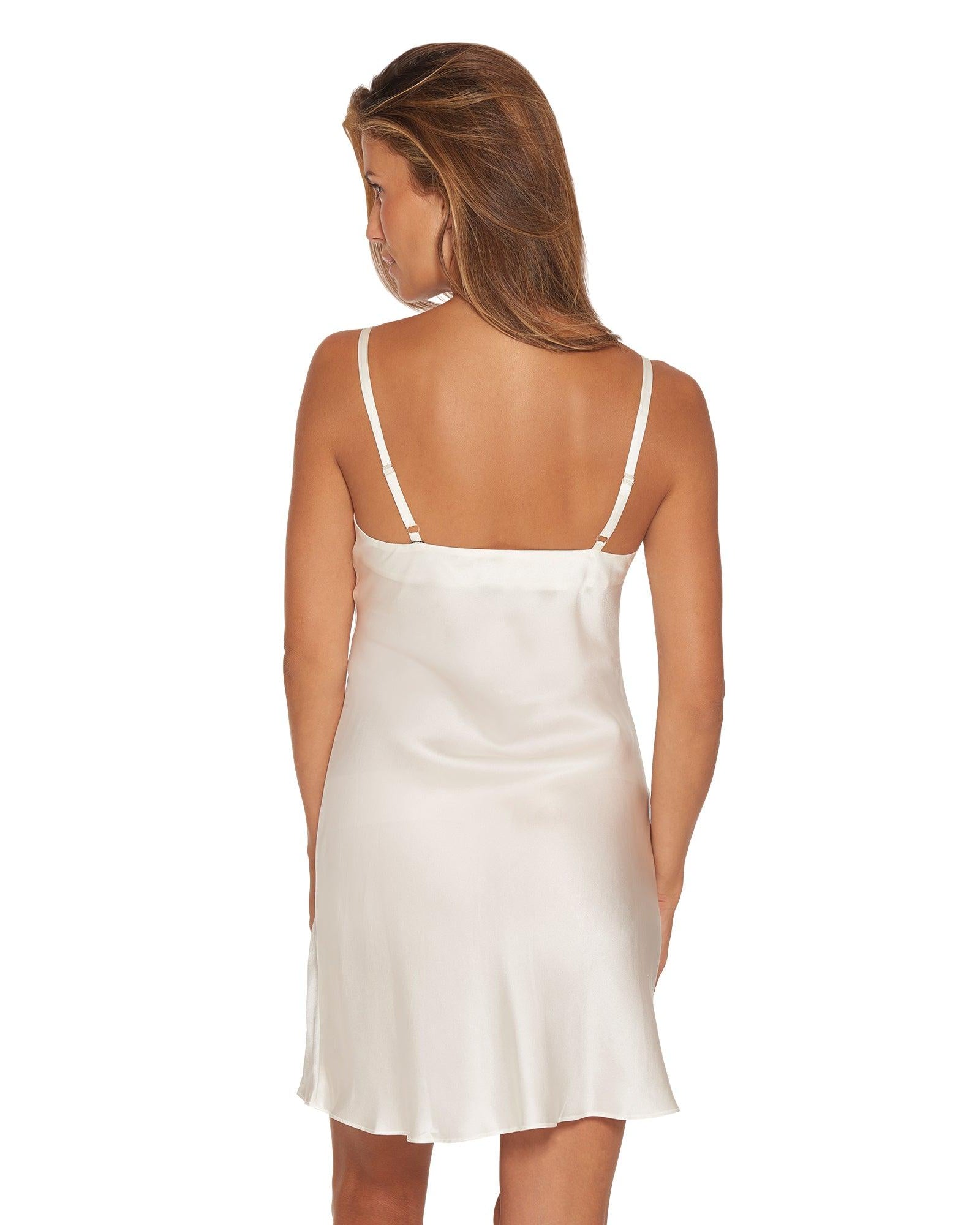Lady Avenue Slip Dress Pure Silk Off-white - Härliga Under