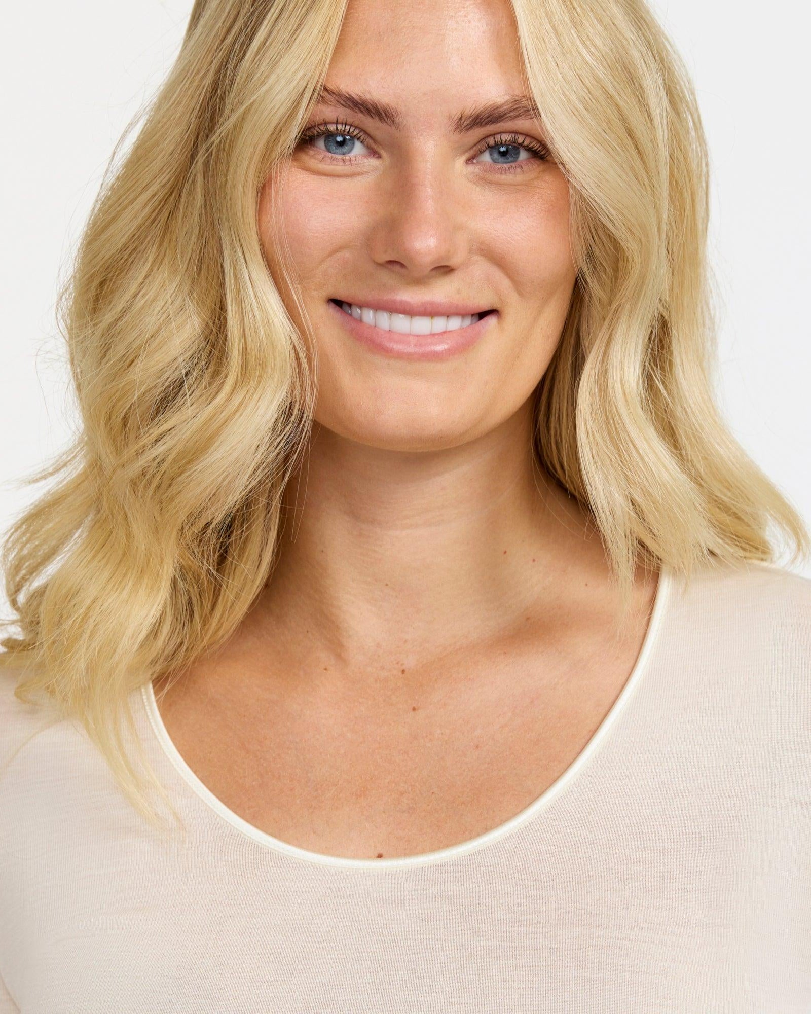 Damella Topp Lång Ärm Ull/Silke Vanilla - Härliga Under