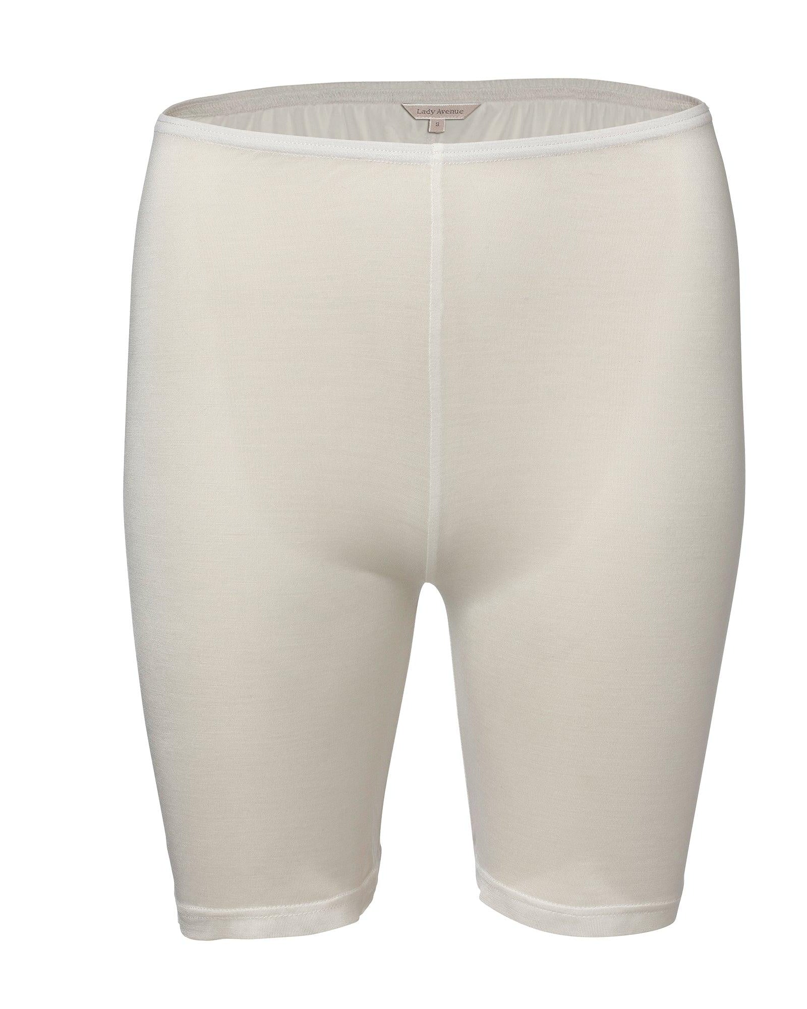 Lady Avenue Shortstrosor Långa ben Silk Jersey Off-white - Härliga Under