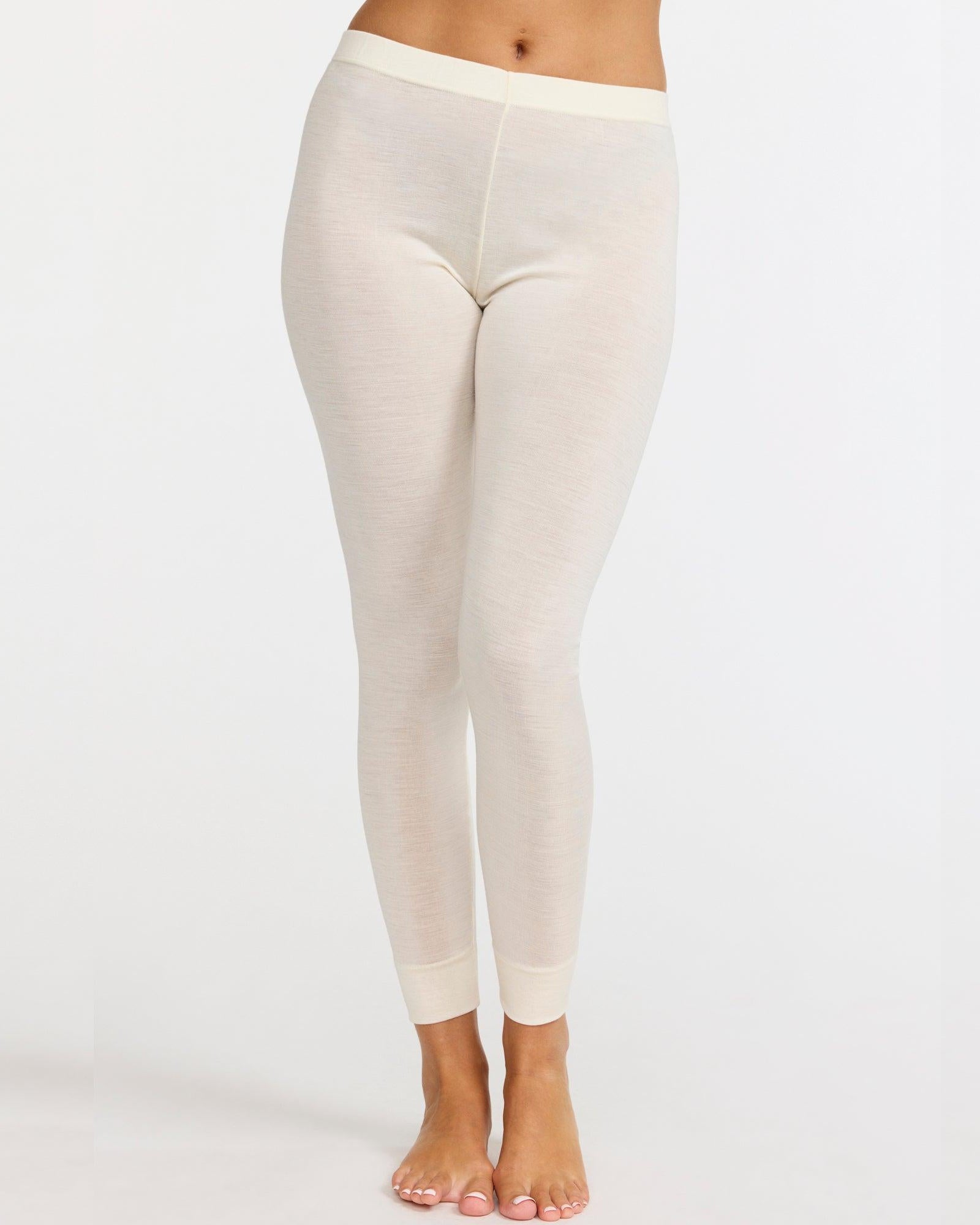 Damella Leggings Ull/Silke Vanilla - Härliga Under