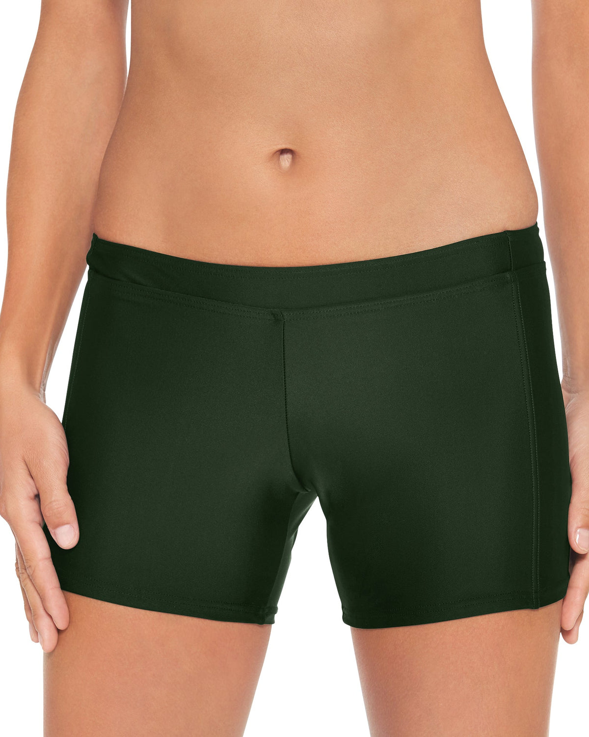 Wiki 651-4441 Bikinishorts Olive – framifrån på modell