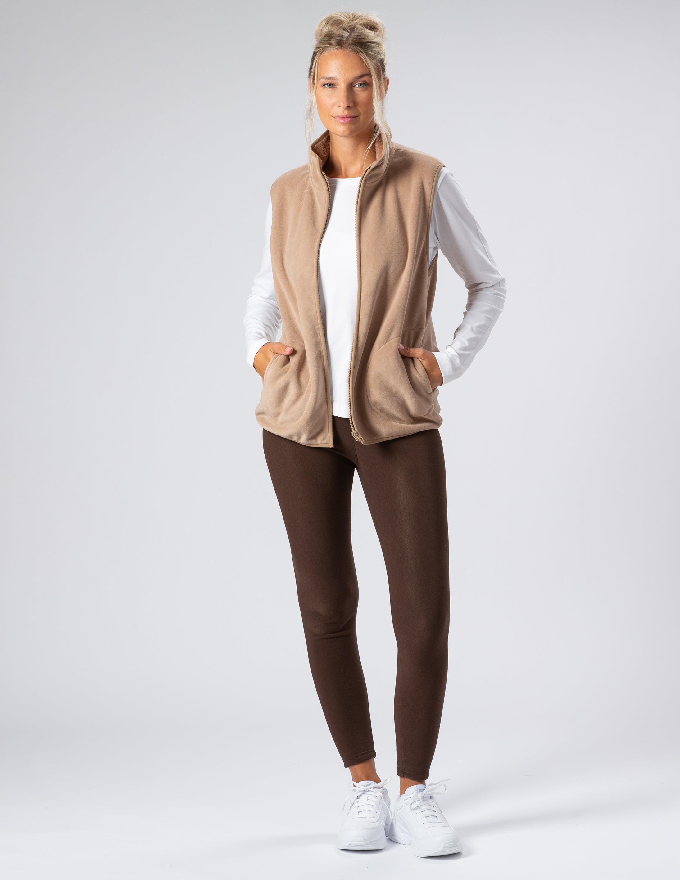Trofé Fleecefodrade Leggings Brun - bild 3