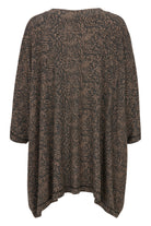 Damella Poncho Brown/Black bakifrån