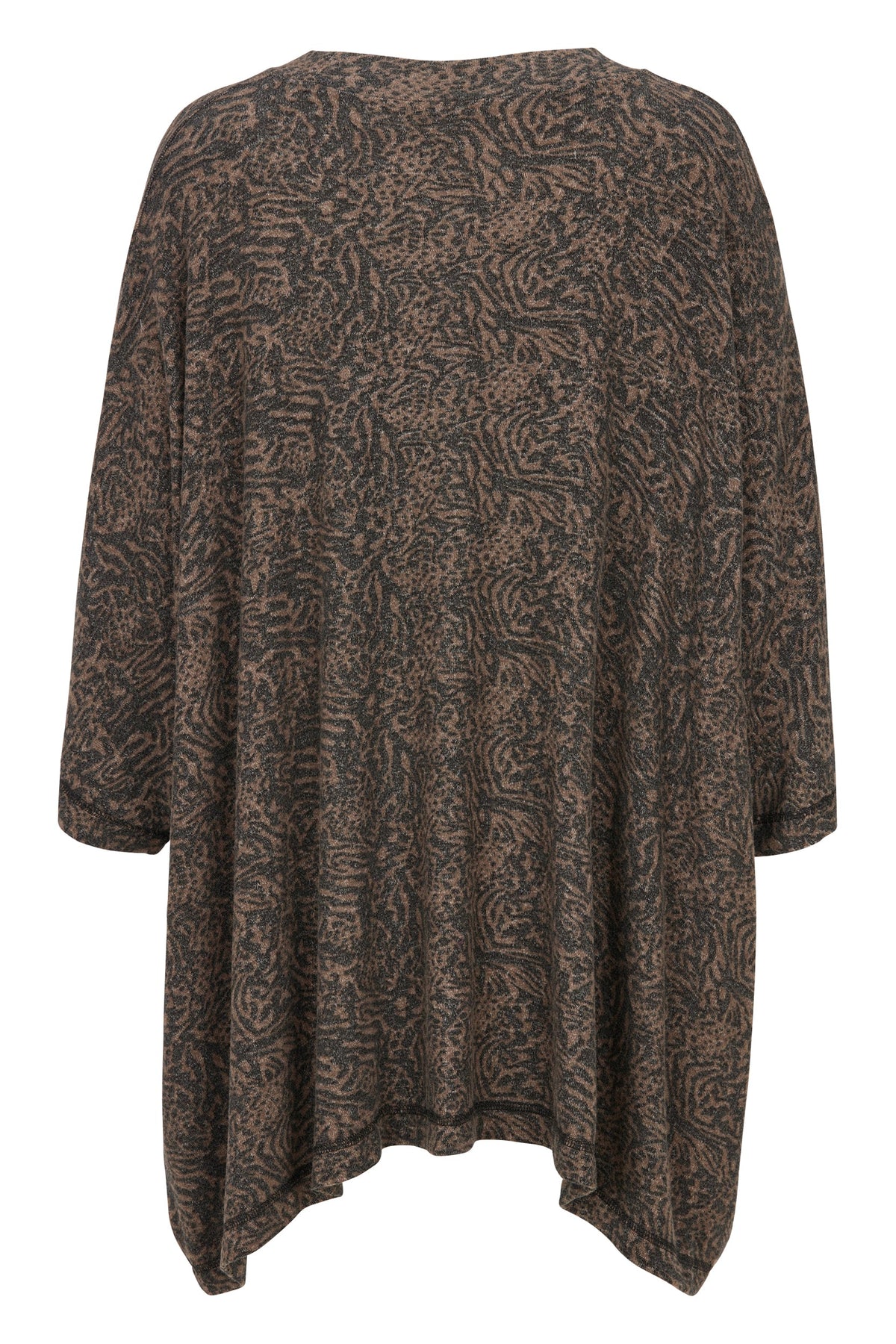 Damella Poncho Brown/Black bakifrån