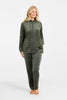 Damella Velour Mysdress Dark Olive