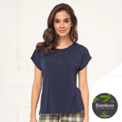 Lady Avenue Bambu T-shirt Indigo - Härliga Under