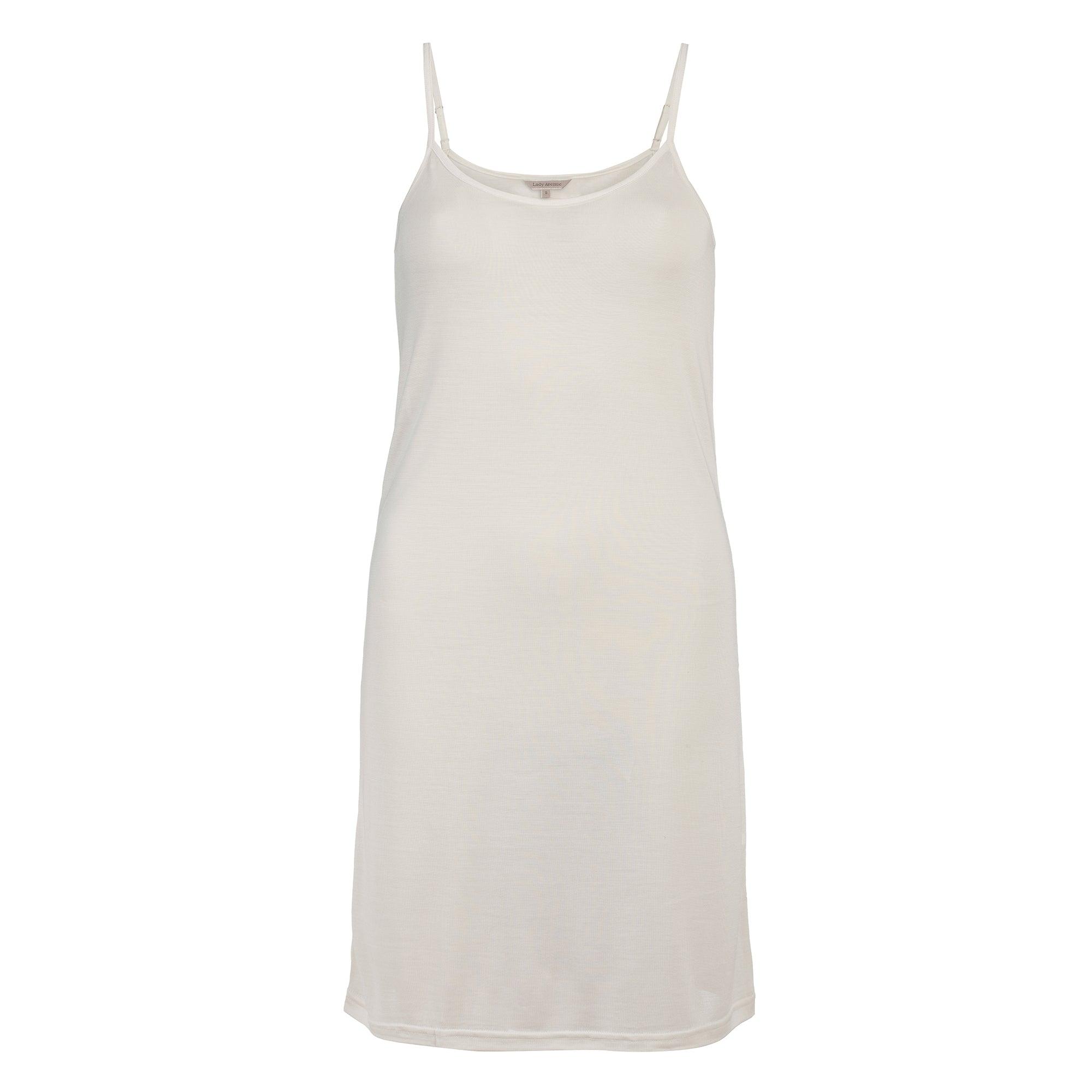 Lady Avenue Silk Jersey Slip Nattlinne Off-white - Härliga Under