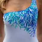 Coral Blue Over One Shoulder Onepiece w Removable cups - www.kaandabeachlife.se