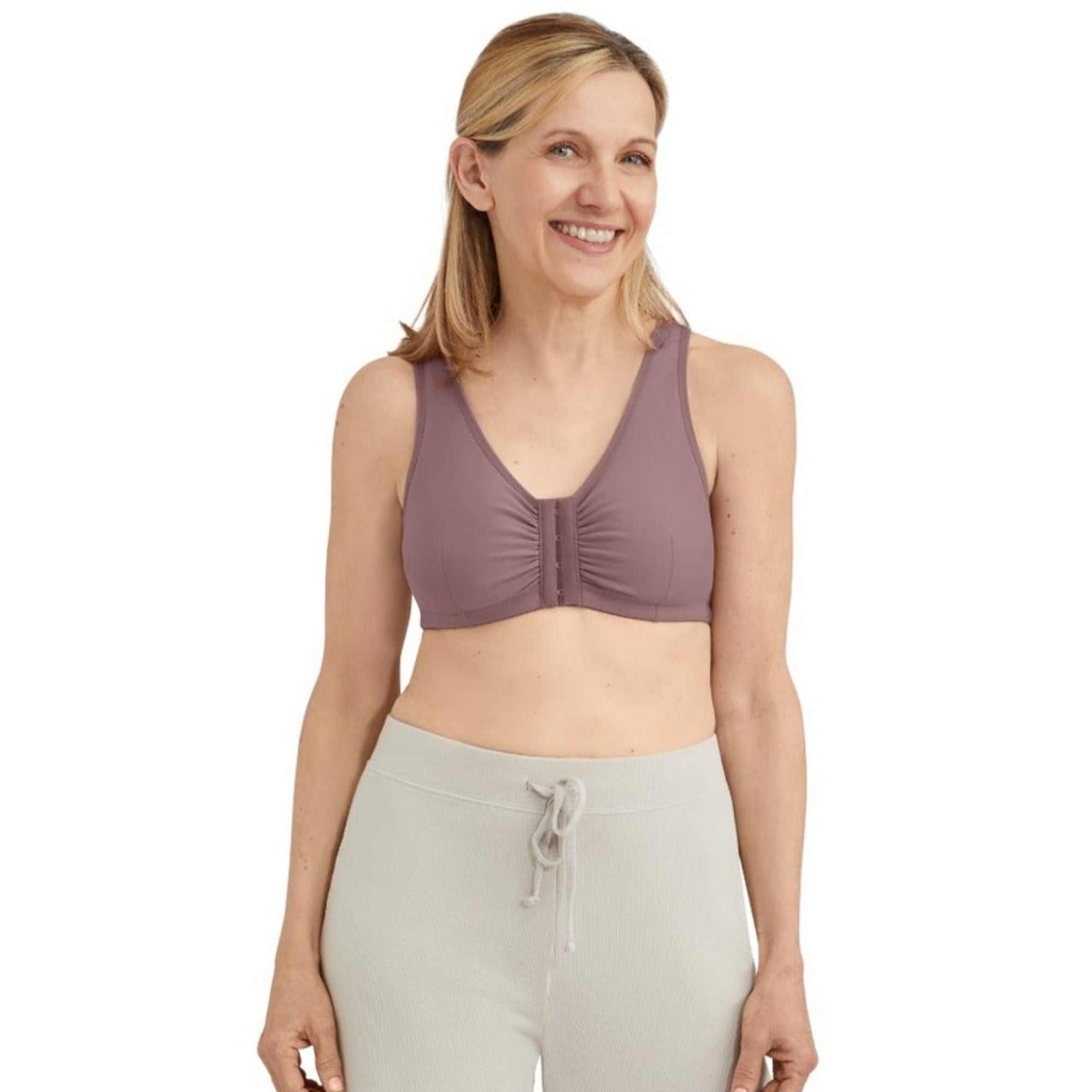 Amoena Frances 45150 protes-BH Dark Mauve på modell