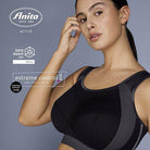 Anita Sport-BH +Plus Extreme Controle Svart Grå - Härliga Under