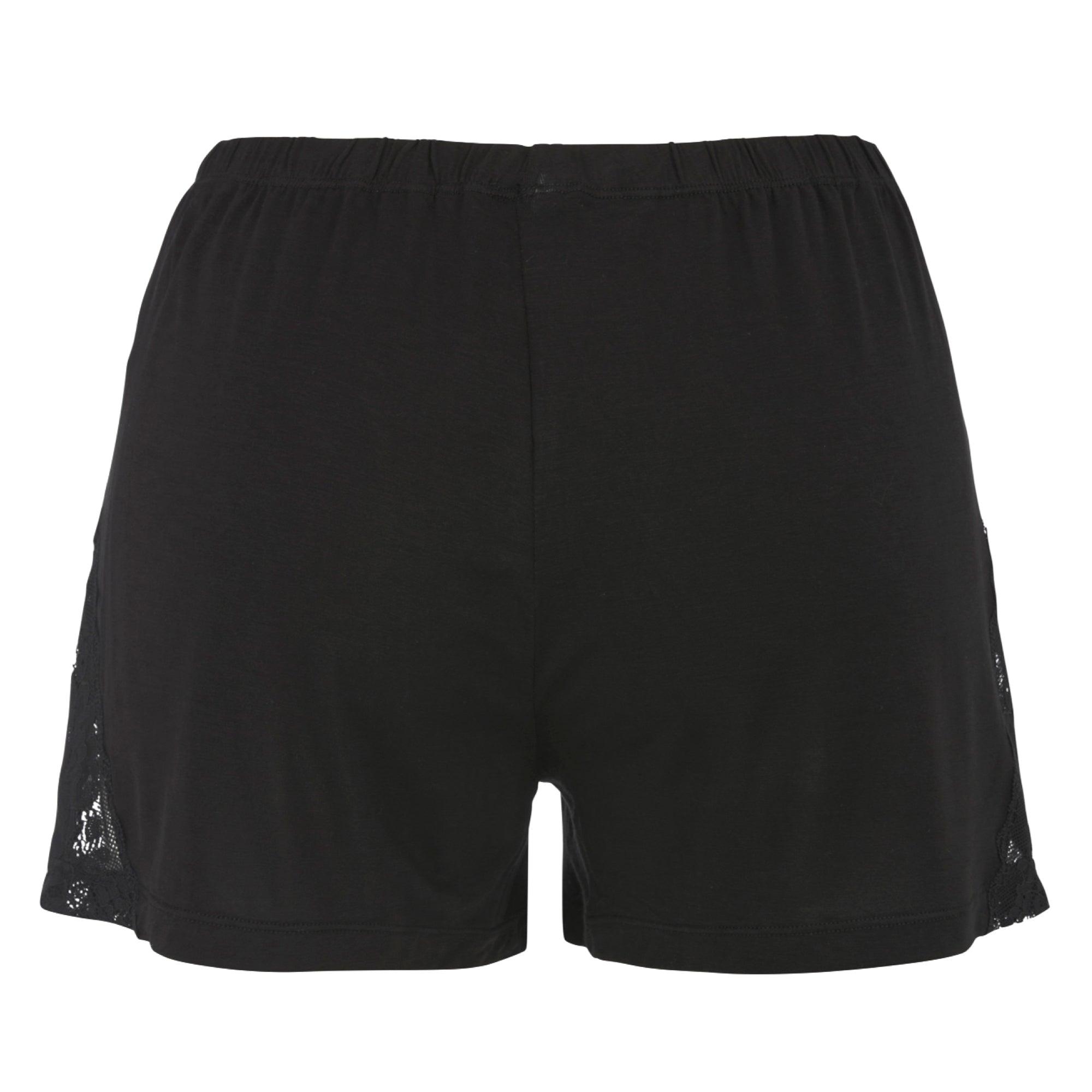 Damella Pyjamas Linne & Shorts Svart - Härliga Under