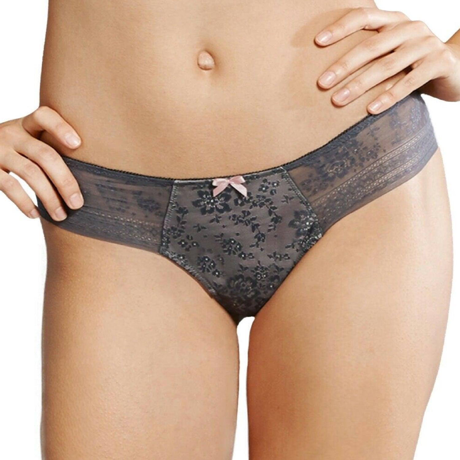 Rosa Faia Stringtrosa Fleur Lace Anthracite - Härliga Under