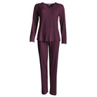 Lady Avenue Silk Jersey Pyjamas Plum - Härliga Under