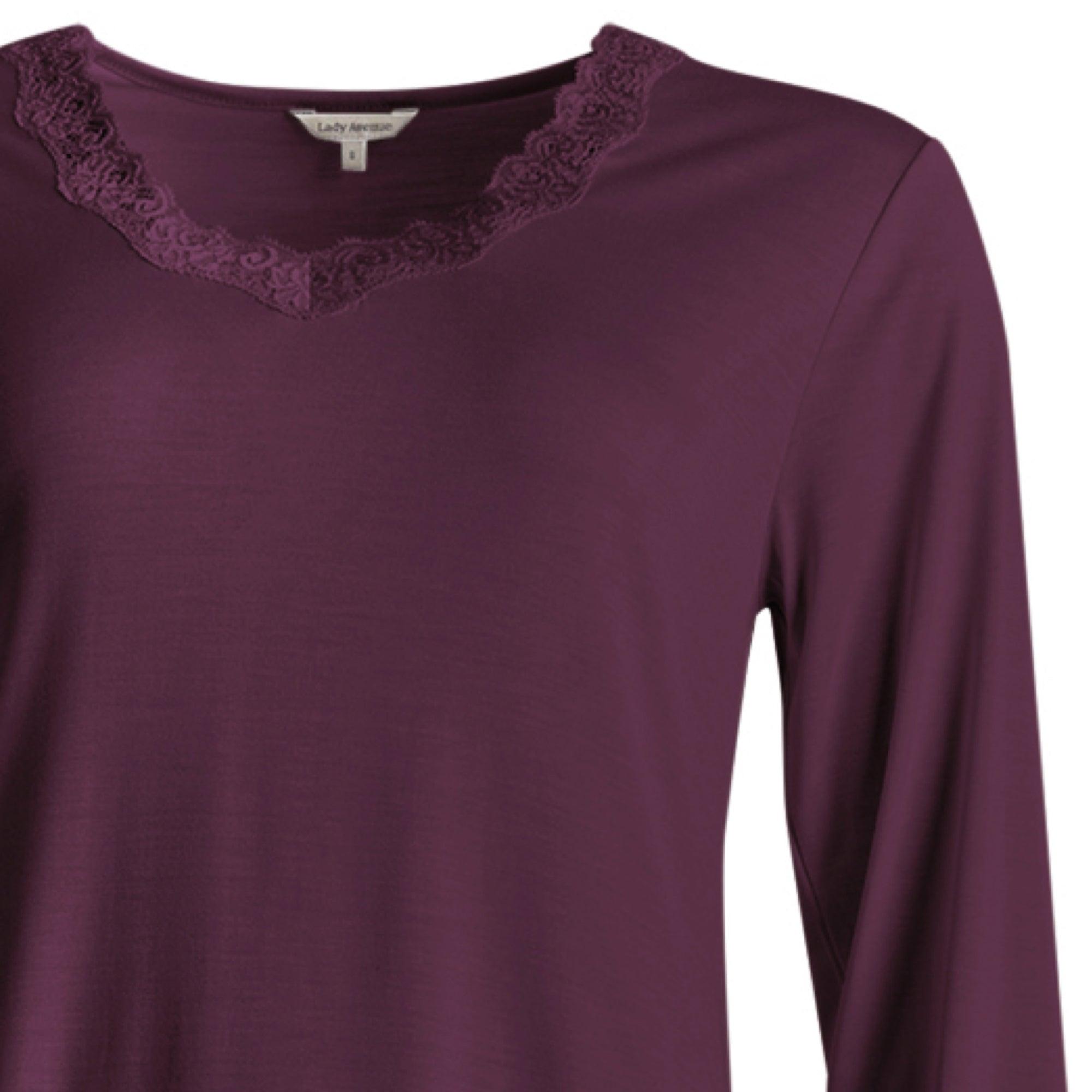 Lady Avenue Silk Jersey Pyjamas Plum - Härliga Under