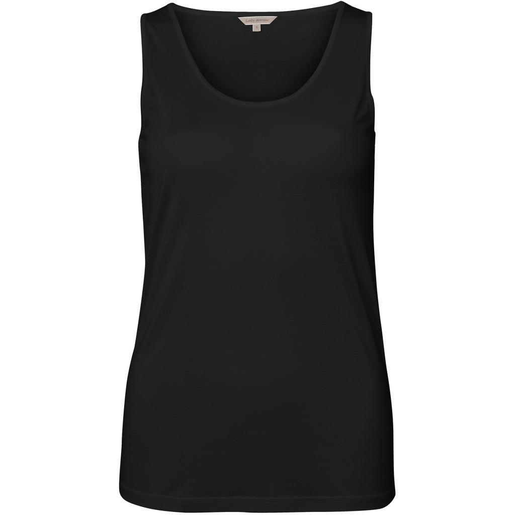 Lady Avenue Silk Jersey Tank Top Black - Härliga Under