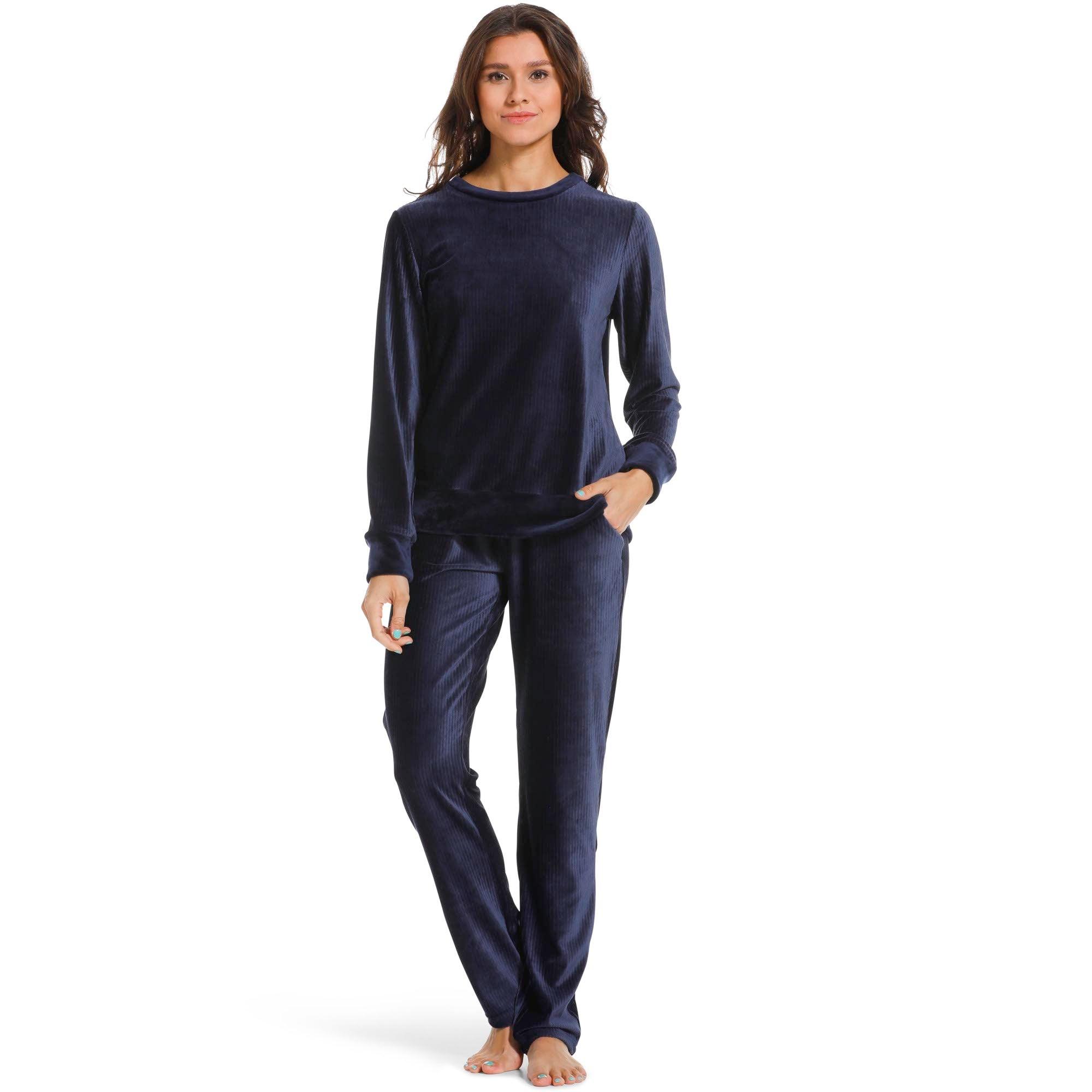 Rebelle Velour Sweatshirt/Sweatpants Navy - Härliga Under