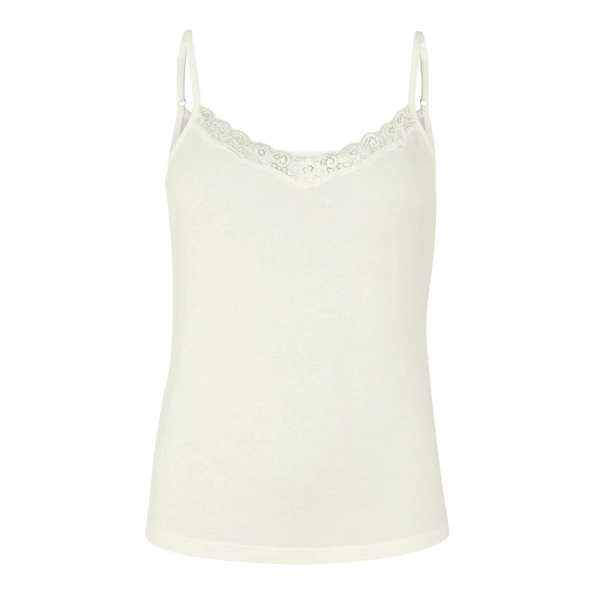 Lady Avenue Linne Bambo Lace Off-white - Härliga Under