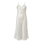 Lady Avenue Long Nightgown Pure Silk Off-white - Härliga Under