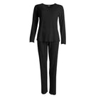 Lady Avenue Silk Jersey Pyjamas Svart - Härliga Under