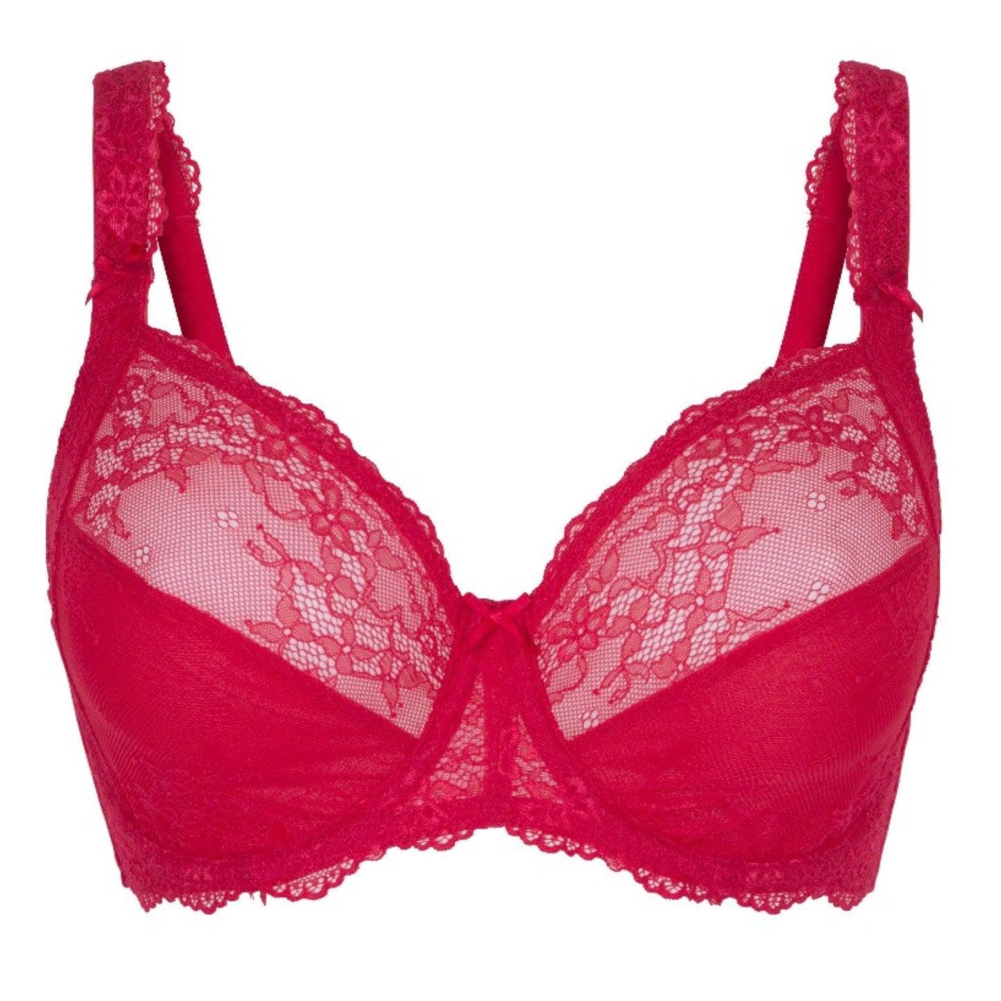 Lingadore Bygel BH Daily Lace Röd - Härliga Under
