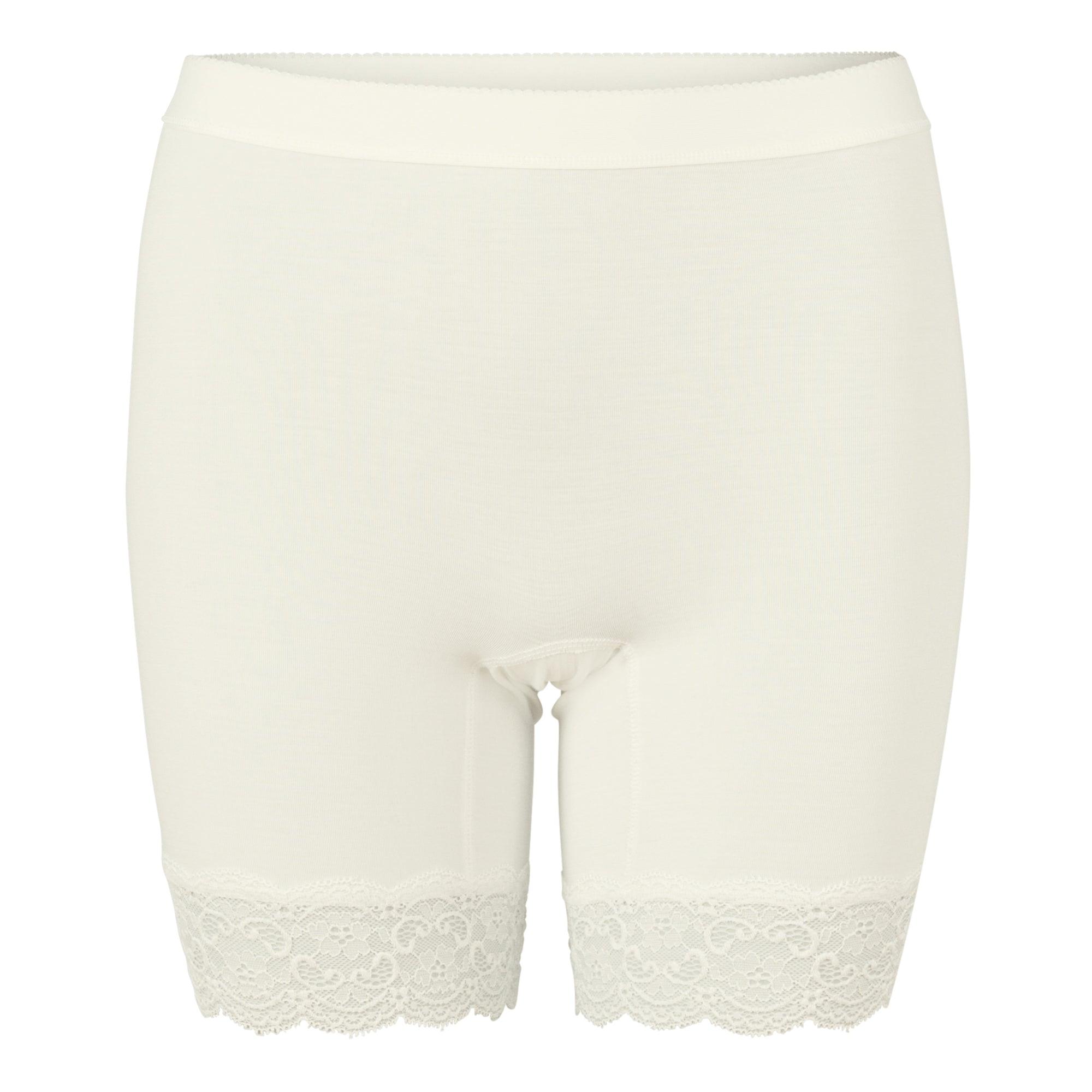 Lady Avenue Shortstrosor Bamboo Lace Off White - Härliga Under