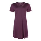 Lady Avenue Nattlinne Silk Jersey Plum - Härliga Under