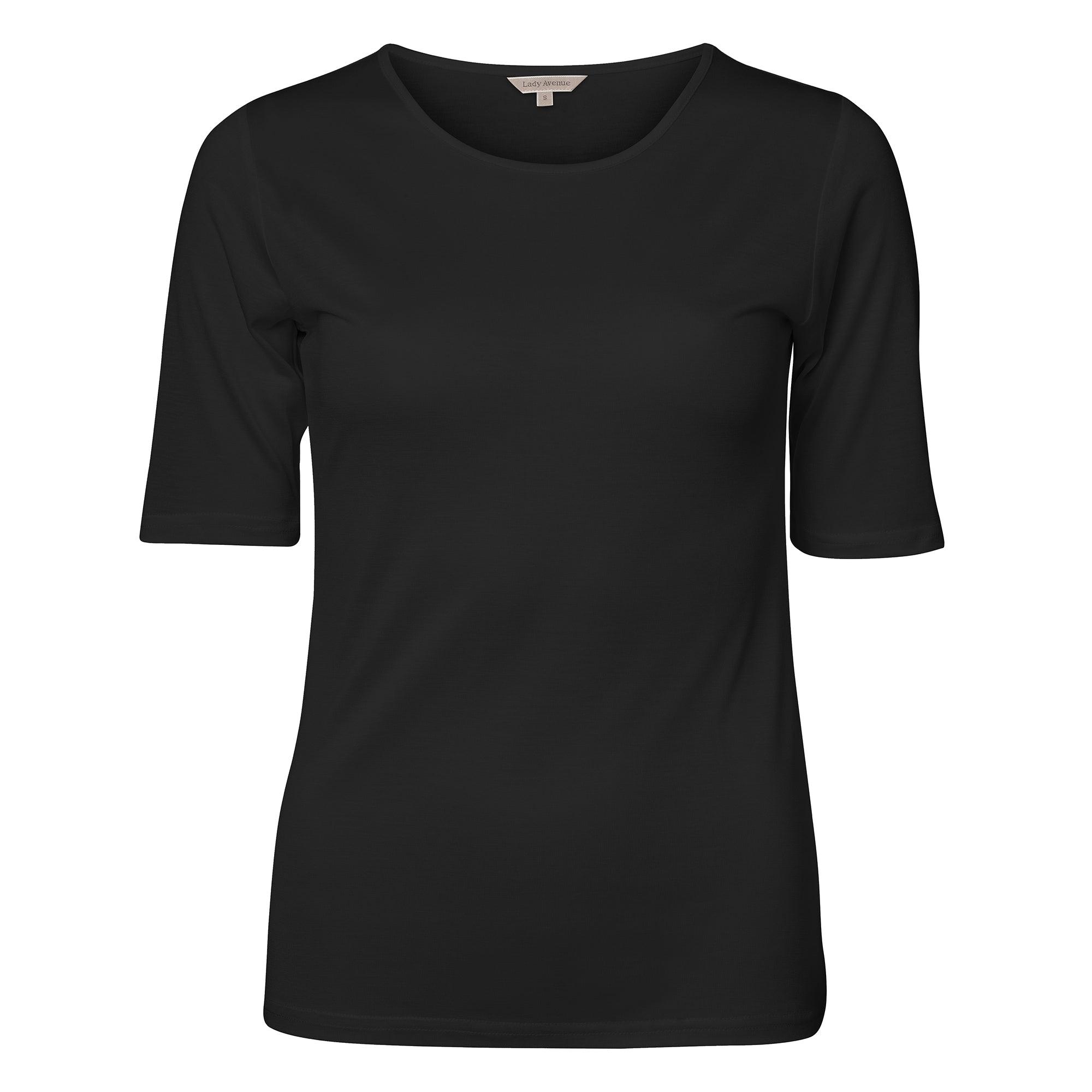 Lady Avenue T-shirt Silk jersey Black - Härliga Under