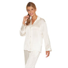 Lady Avenue Pure Silk Basic Pyjamas Off-white - Härliga Under