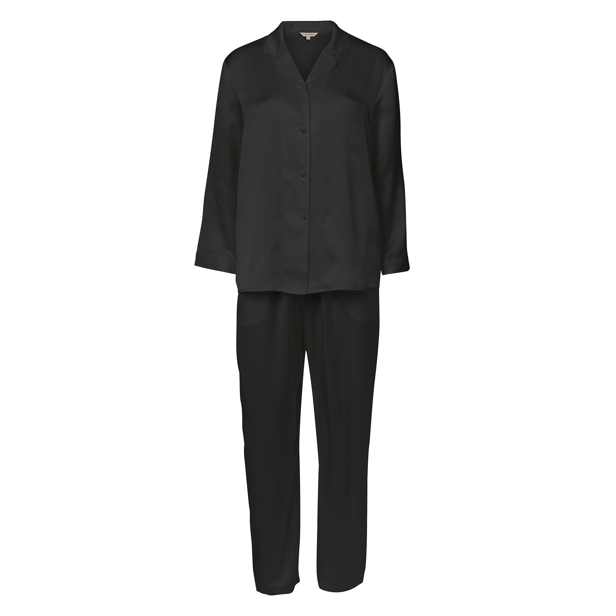 Lady Avenue Pure Silk Pyjamas Black - Härliga Under