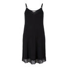 Lady Avenue Bamboo Slip Dress Lace Black - Härliga Under