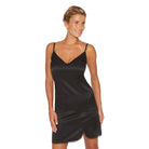 Lady Avenue Silk Stretch Slip Black - Härliga Under