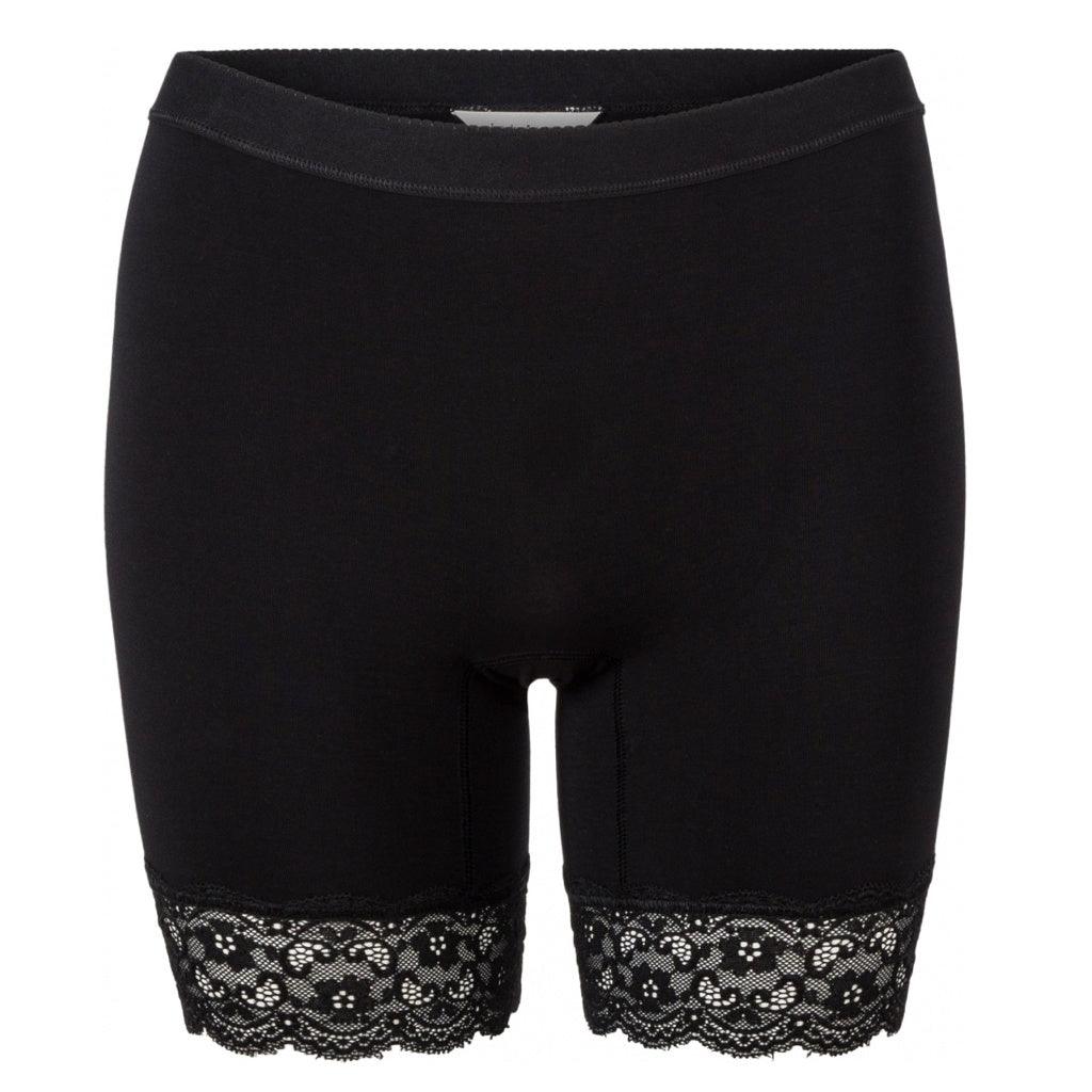 Lady Avenue Shortstrosor Med Spetskant Black Bambu - Härliga Under