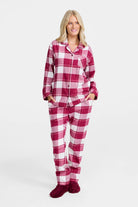 Damella Flanellpyjamas Molly Ivory/Wine
