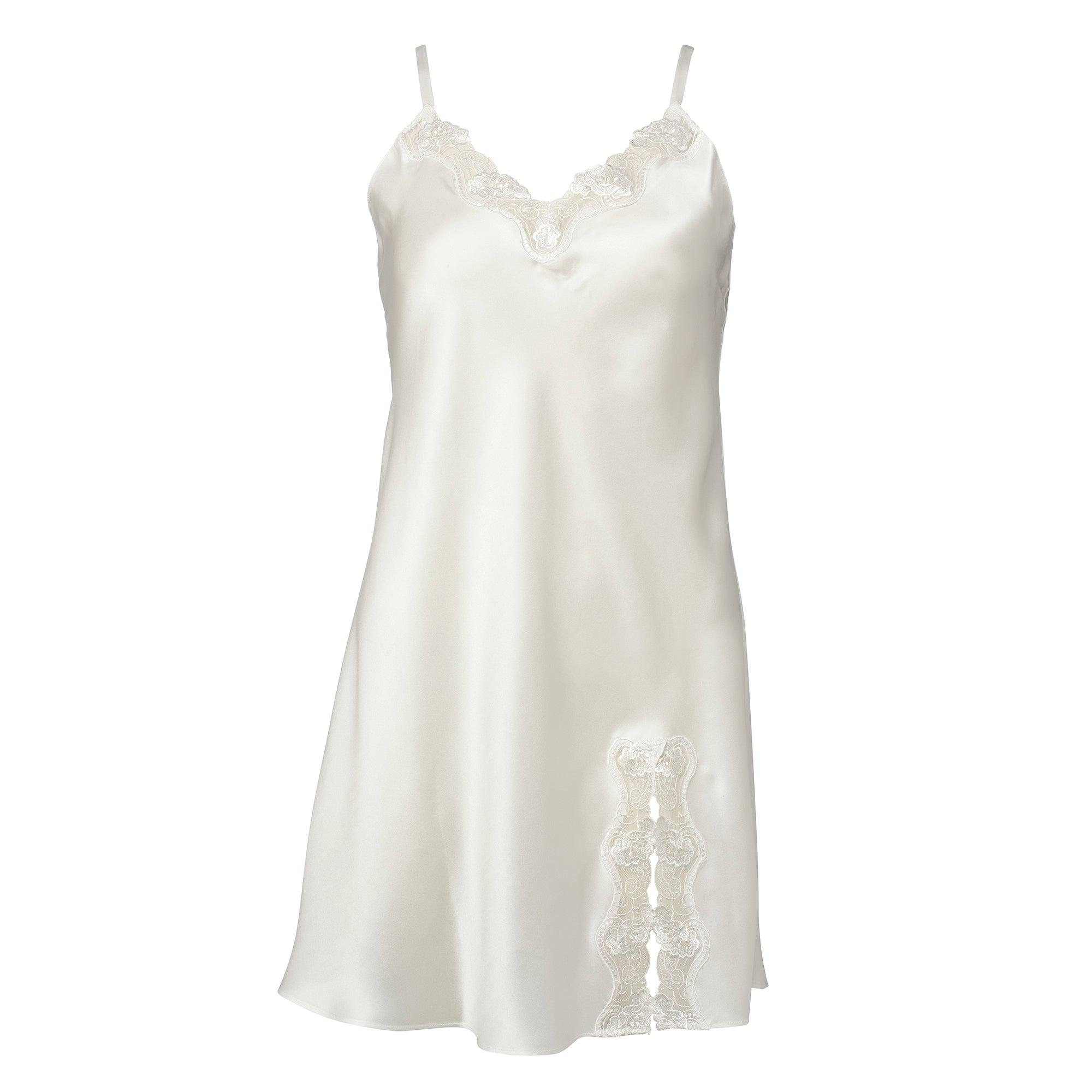 Lady Avenue Slip Dress Pure Silk Off-white - Härliga Under