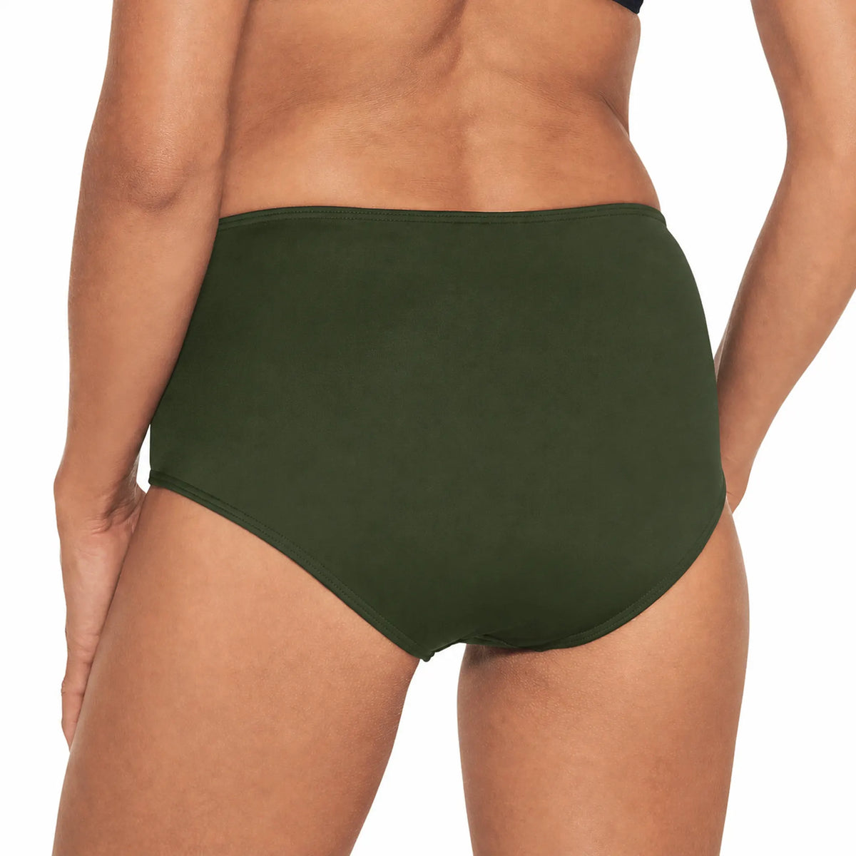 Wiki Shape Bikinitrosa Maxi Olive 651-4108 – bakifrån på modell
